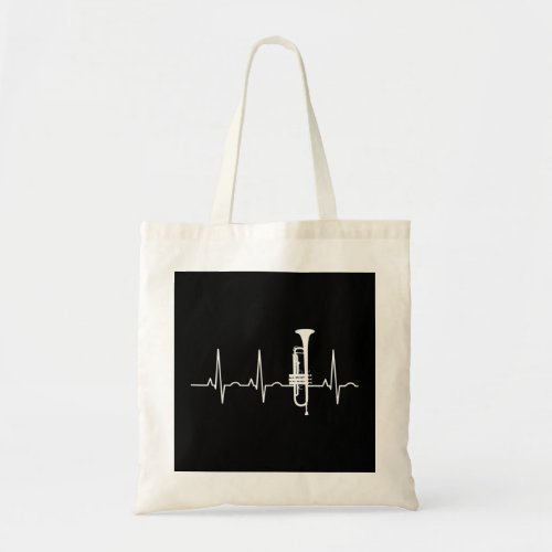 Trumpeter Heartbeat Trumpet Player Music Jazz  Tote Bag