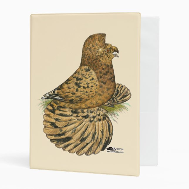 Trumpeter Pigeon Almond Mini Binder (Front/Inside)