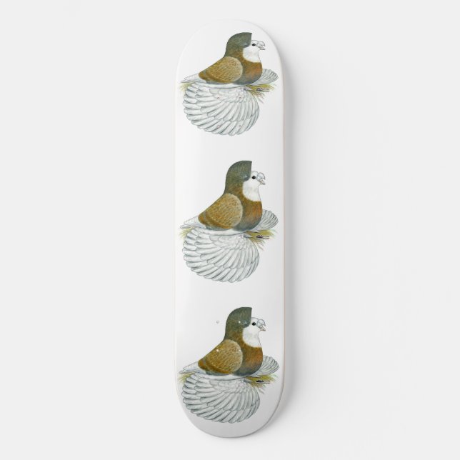 Trumpeter Pigeon AOC Baldhead Skateboard Deck (Front)