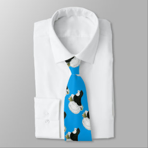 Trumpeter Pigeon Black Baldhead Neck Tie