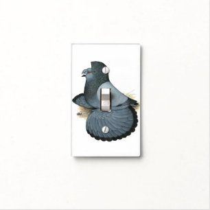Trumpeter Pigeon Blue Barless Light Switch Cover