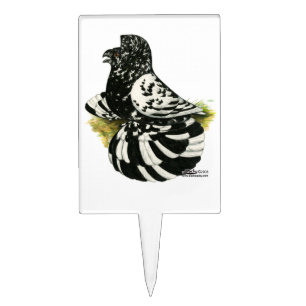 Trumpeter Pigeon Dark Splash Cake Topper