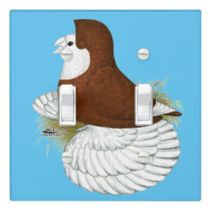 Trumpeter Pigeon Red Baldhead Light Switch Cover
