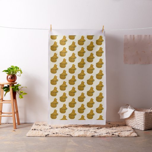 Trumpeter Pigeon Yellow Self Fabric
