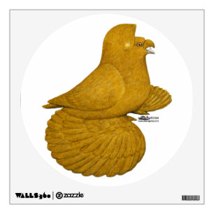 Trumpeter Pigeon Yellow Wall Decal