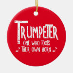 Trumpeter Rough Text Ceramic Ornament