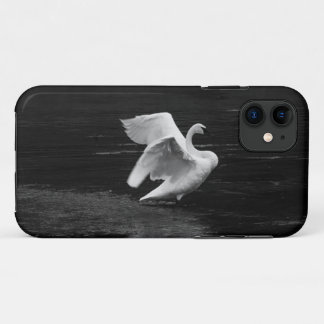 Trumpeter Swan b/w iPhone 11 Case