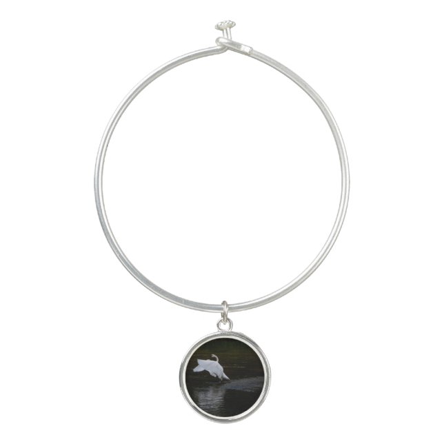 Trumpeter Swan Bangle Bracelet (Front)