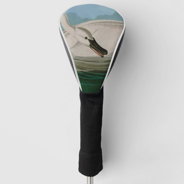 Trumpeter Swan Birds of America Audubon Print Golf Head Cover (Front)