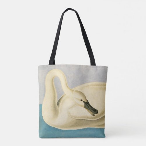 Trumpeter Swan by John James Audubon Vintage Bird Tote Bag