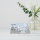 Trumpeter Swans in Flight Business Card (Standing Front)