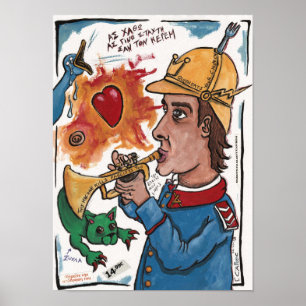 trumpeter - this machine kills fascists too poster