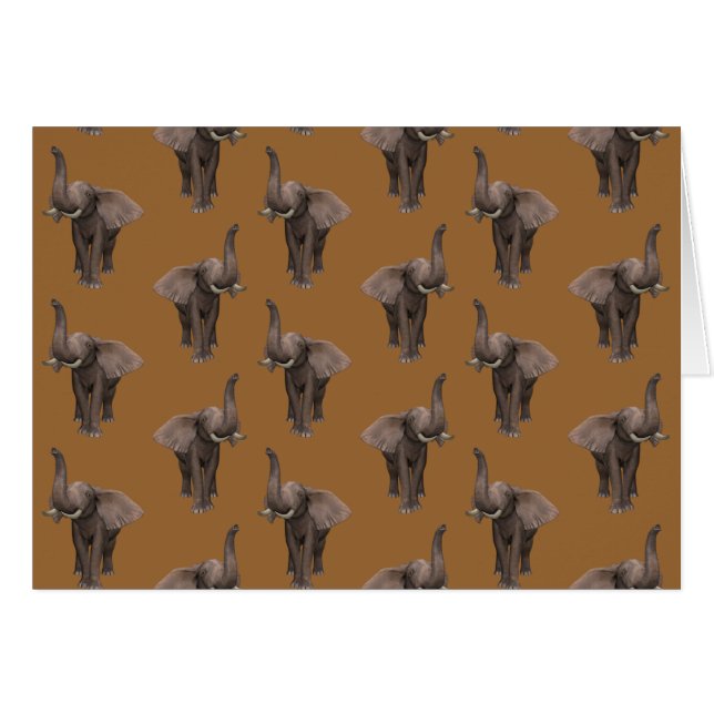 Trumpeting Elephant Cards (Front Horizontal)