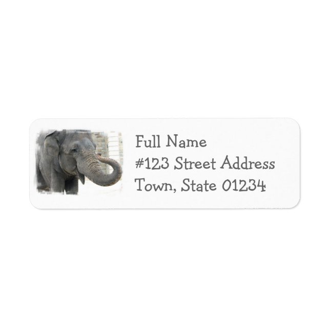 Trumpeting Elephant Return Address Label (Front)