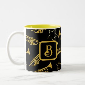 Trumpets and Stars Monogram