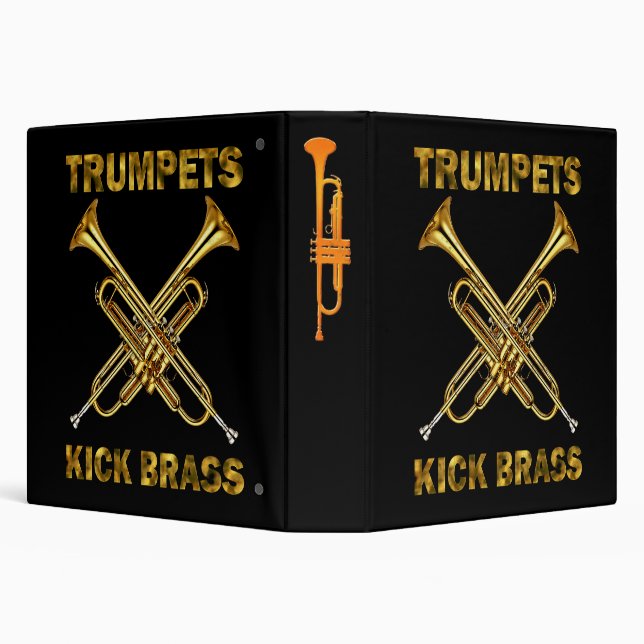 Trumpets Kick Brass 3 Ring Binder (Background)