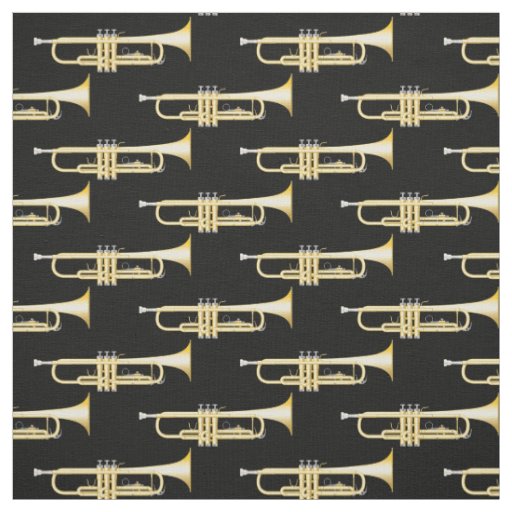 Trumpets Music Musician Room Decor Fabric