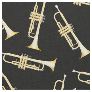 Trumpets Music Musician Room Decor Fabric