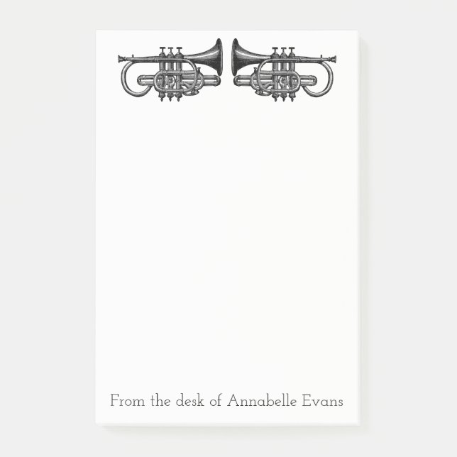 Trumpets Personalize Post-it Notes (Front)
