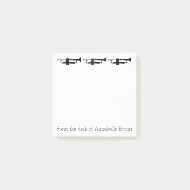 Trumpets Personalize Post-it Notes (Front)