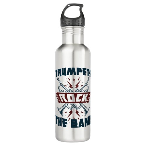 Trumpets Rock the Band Stainless Steel Water Bottle