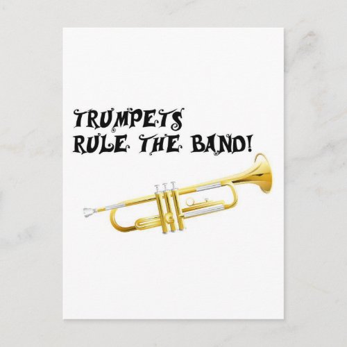 Trumpets Rule the Band Postcard