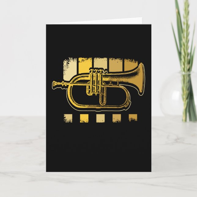 Trumpets Vintage Card (Front)