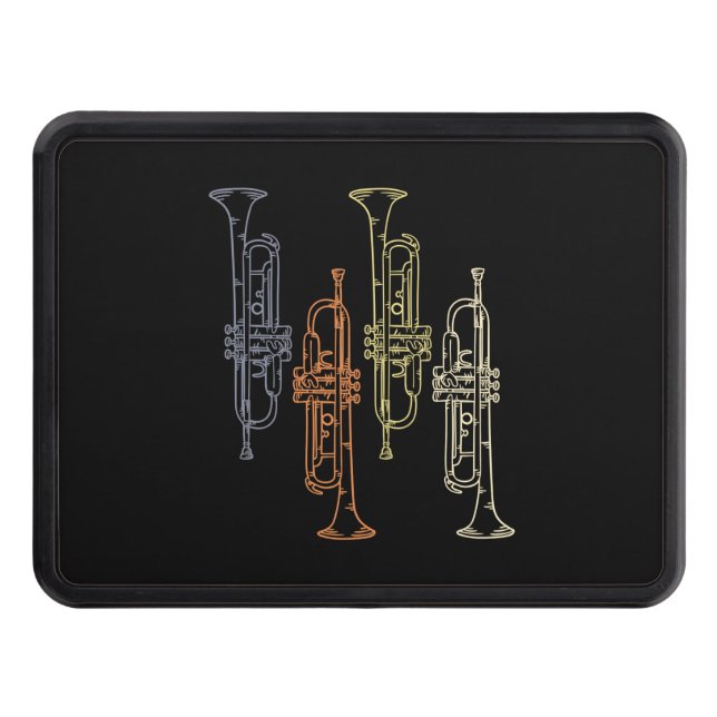 Trumpets Vintage Hitch Cover (Front)