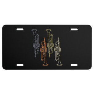 Trumpets Vintage License Plate