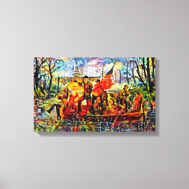 Trumping The Delaware Canvas Print (Front)