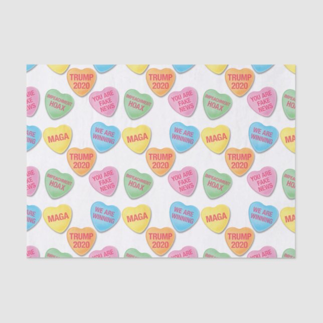 Trumpisms Candy Hearts Tissue Paper (Front)