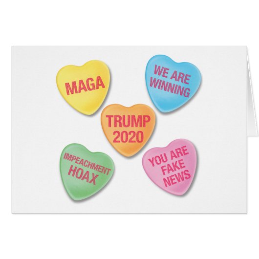 Trumpisms Candy Hearts Valentine Cards (Front Horizontal)