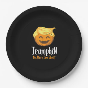 Trumpkin Boo Sheet Funny Halloween Paper Plates
