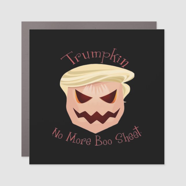 Trumpkin  Boo Sheet Halloween Funny Classic Car Magnet (Front)