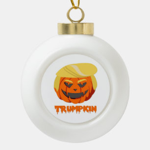 Trumpkin Classic – Basic Autumn Ceramic Ball Christmas Ornament
