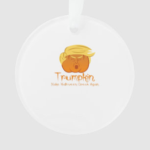 Trumpkin Classic & Funny Design For Halloween Ornament