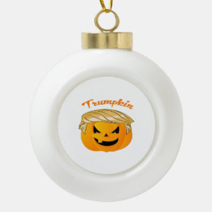 Trumpkin Classic – Political Parody Ceramic Ball Christmas Ornament