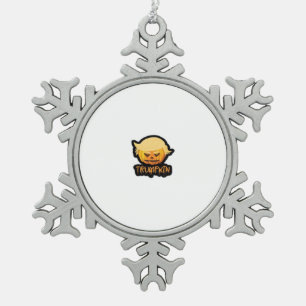 Trumpkin Classic – Retro Costume Slogan Snowflake Pewter Christmas Ornament