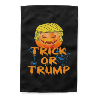 Trumpkin Funny Design For Halloween Garden Flag