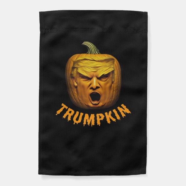 Trumpkin – Funny Donald Pumpkin Halloween Classic Garden Flag (Front)