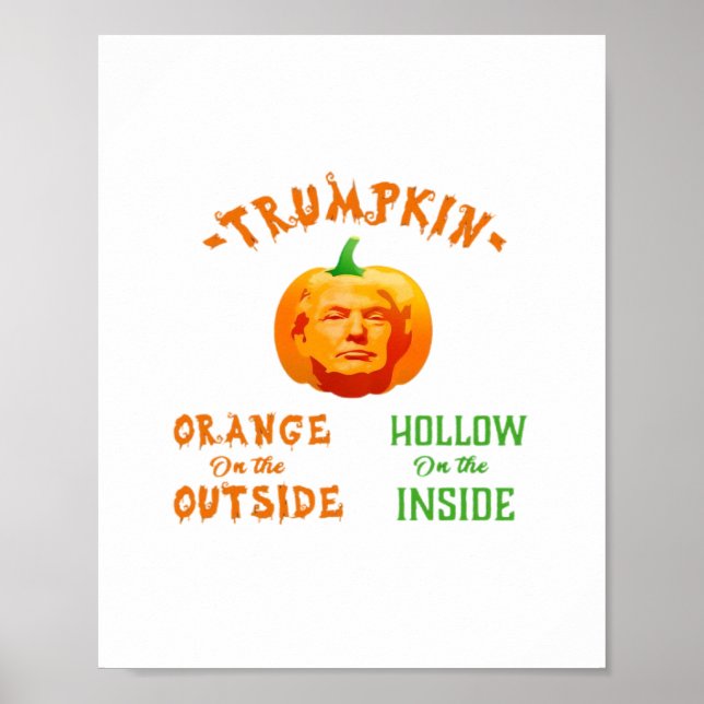 Trumpkin Funny Halloween Classic Poster (Front)