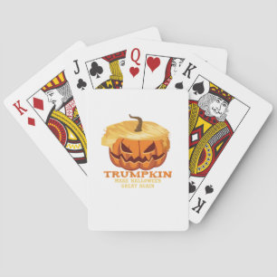 Trumpkin Funny Halloween Pumpkin – Classic Costume Poker Cards