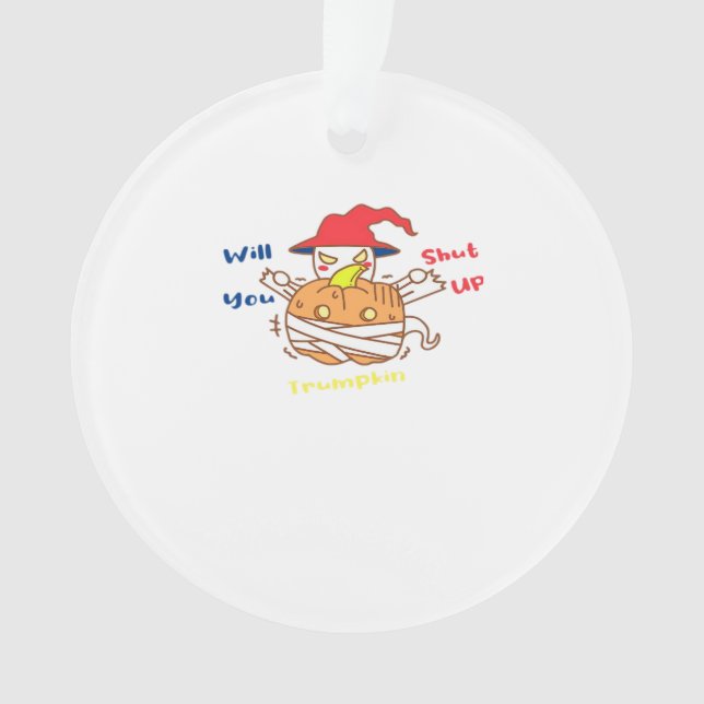 Trumpkin Halloween Election Debate And Joe Biden Ornament (Front)