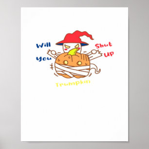 Trumpkin Halloween Election Debate And Joe Biden Poster