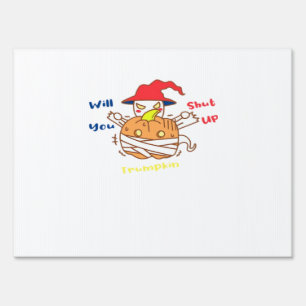 Trumpkin Halloween Election Debate And Joe Biden Sign