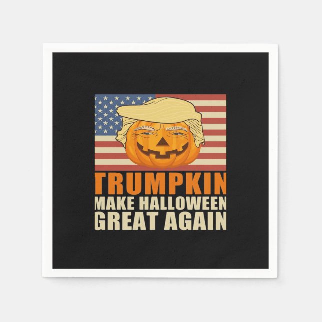 Trumpkin Halloween Funny Classic & Basic Design Napkins (Front)