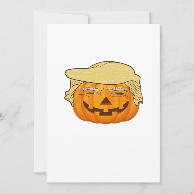 Trumpkin Halloween Funny Classic – Basic Fall Slot Holiday Card (Front)