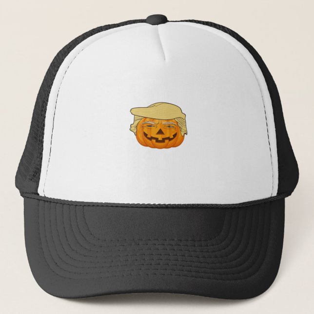 Trumpkin Halloween Funny Classic – Basic Fall Slot Trucker Hat (Front)