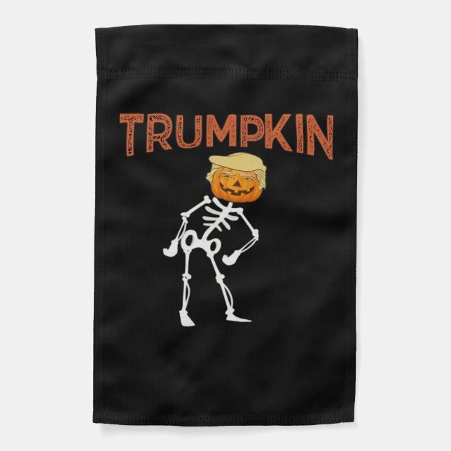 Trumpkin Halloween Funny Classic Garden Flag (Front)