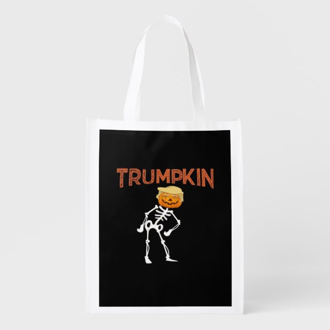 Trumpkin Halloween Funny Classic Grocery Bag (Front)
